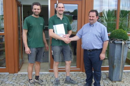 Waldbauer Mitarbeiterjubiläum Thomas Zöls 15 Jahre