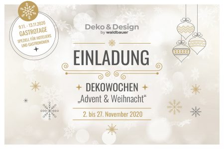 Einladung Dekowochen Advent & Weihnacht 2020 | Deko & Design by Waldbauer